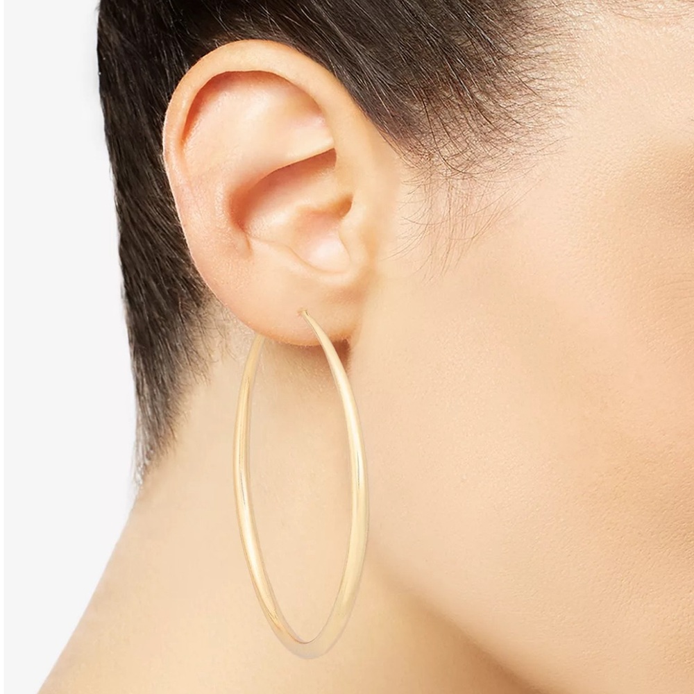 INC Large Basic Gold Hoop Earrings